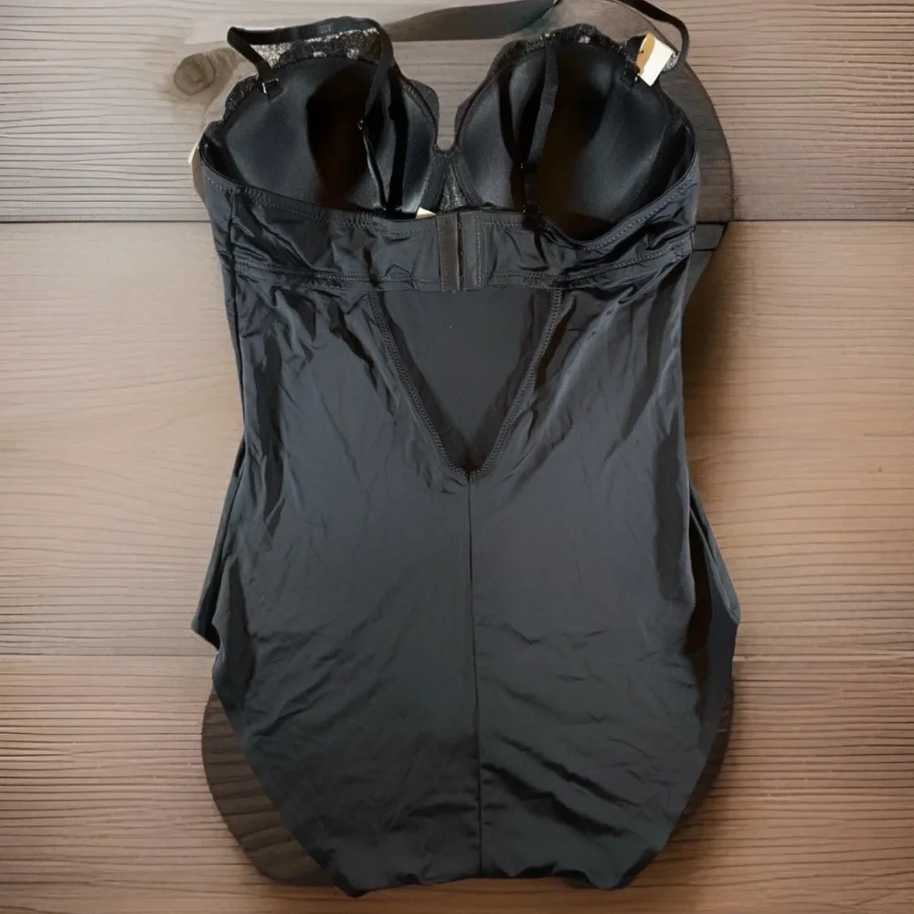 JASON WU Bodysuit Womens Large Black Seamless Bikini Push-Up MultiWay Bodysuit